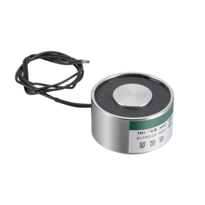 Harfington Uxcell 34mm x 18mm DC24V 180N Sucking Disc Solenoid Lift Holding Electromagnet