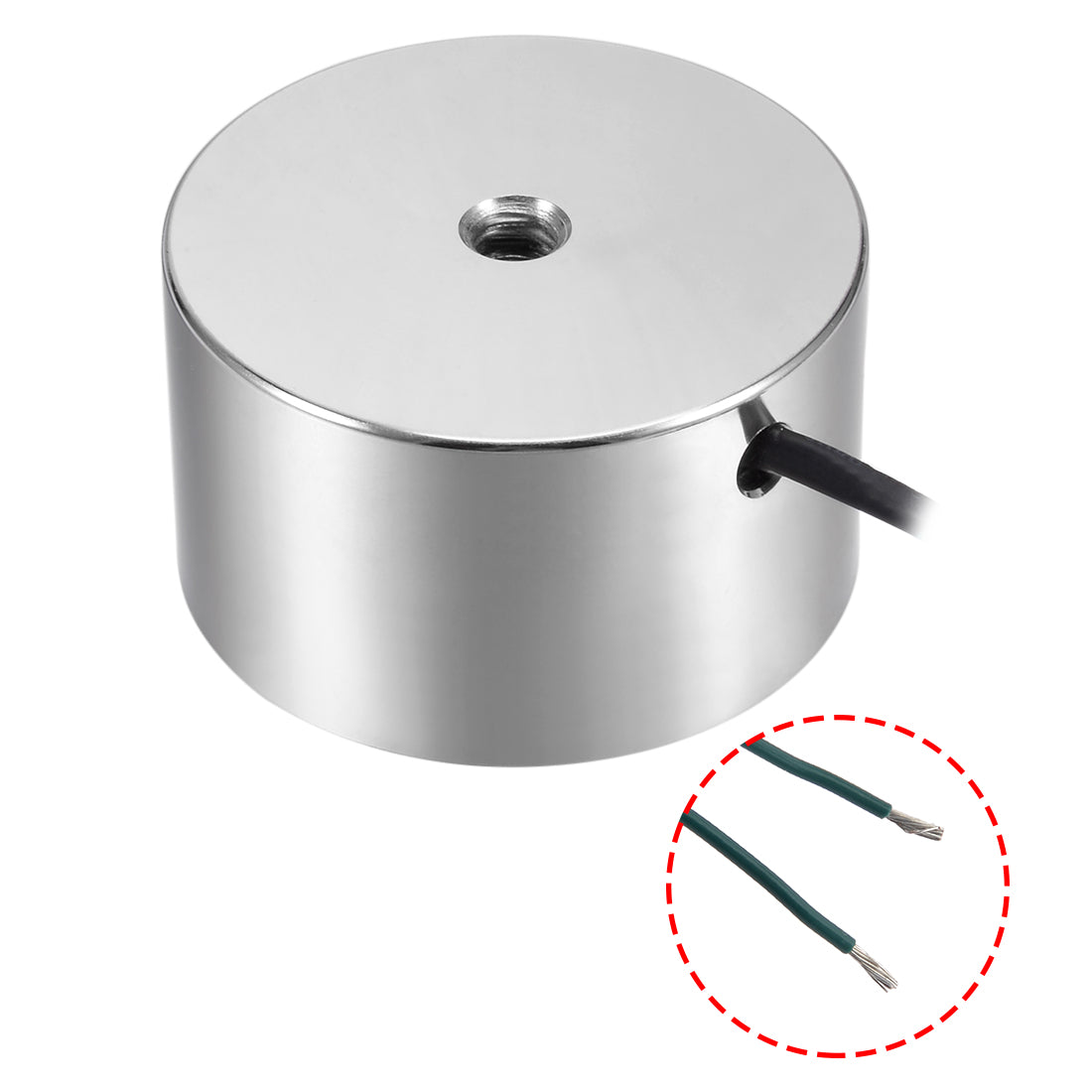 uxcell Uxcell 59mm x 34mm DC12V 700N Sucking Disc Solenoid Lift Holding Electromagnet