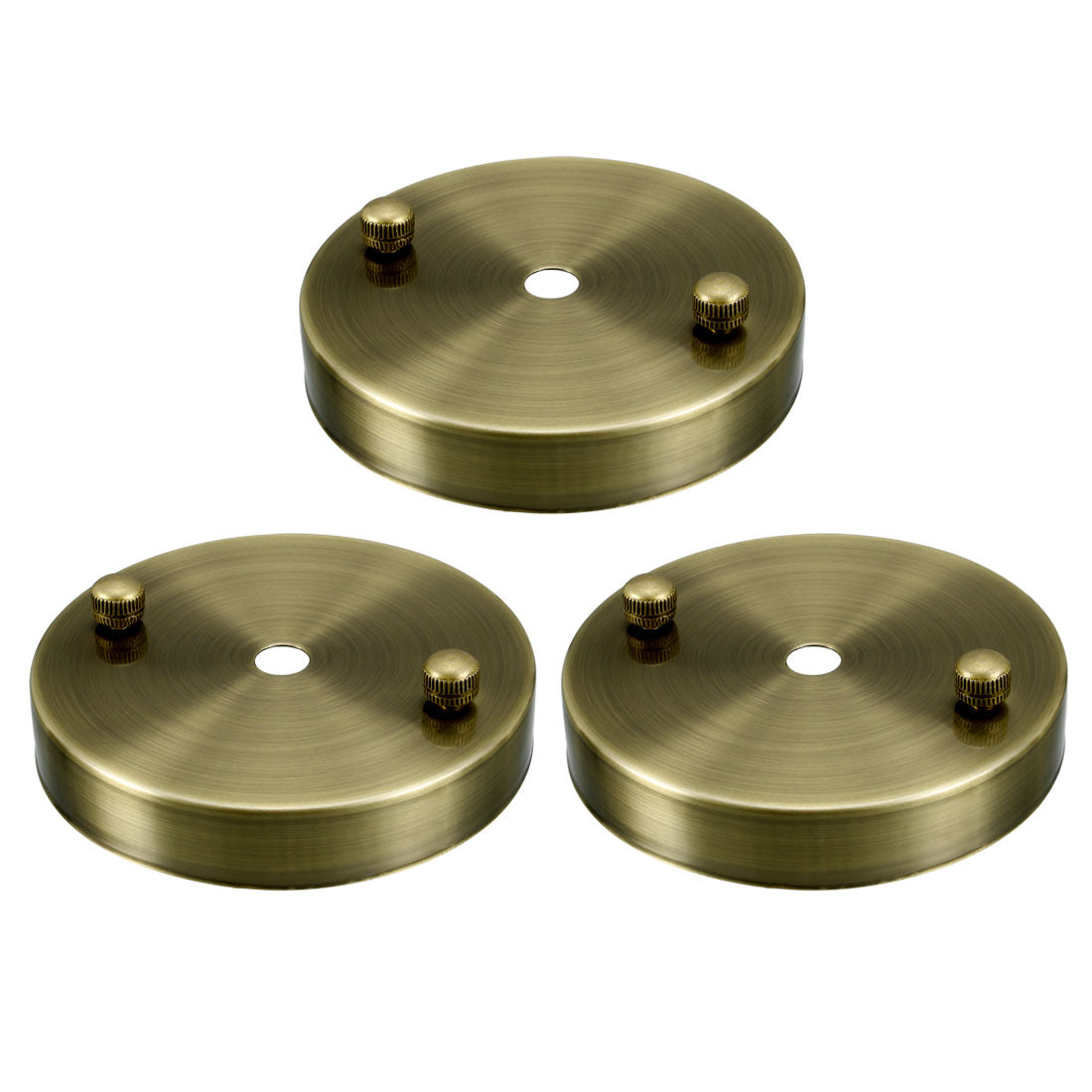 uxcell Uxcell Retro Ceiling Light Plate Pointed Base Chassis Disc Pendant Accessories 100mmx20mm Bronze w Screw 3pcs