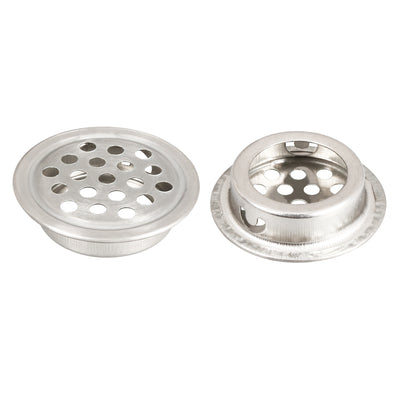 Harfington Uxcell Air Vent, 25mm Bottom Dia, 304 Stainless Steel, Round Shaped Mesh Hole Louver 4pcs