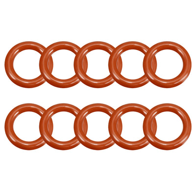 Harfington Uxcell Silicone O-Ring VMQ Seal Rings Sealing Gasket Red