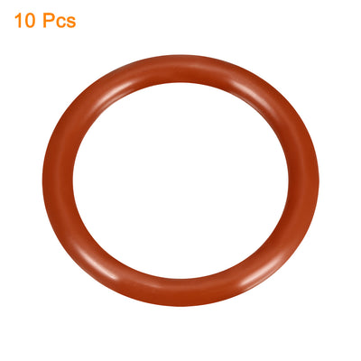Harfington Uxcell Silicone O-Ring VMQ Seal Rings Sealing Gasket Red