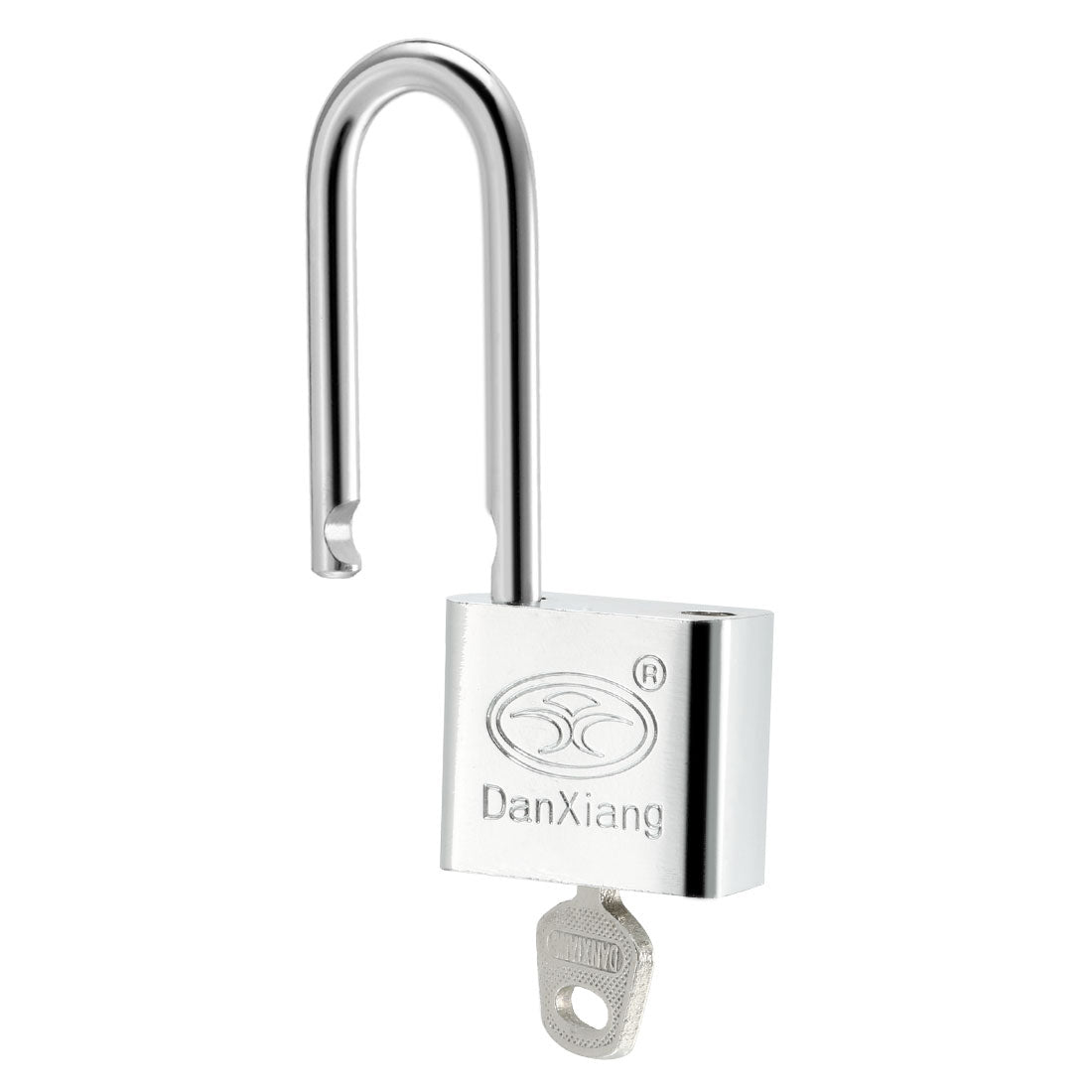 uxcell Uxcell 30mm Body Wide Stainless Steel Padlock Chrome Finish Harden Long Shackle, Keyed Different