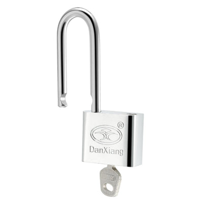 Harfington Uxcell 30mm Body Wide Stainless Steel Padlock Chrome Finish Harden Long Shackle, Keyed Different