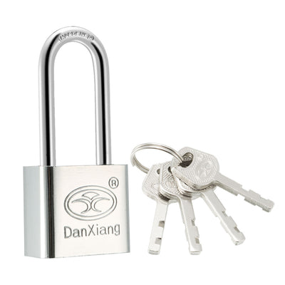Harfington Uxcell 30mm Body Wide Stainless Steel Padlock Chrome Finish Harden Long Shackle, Keyed Different