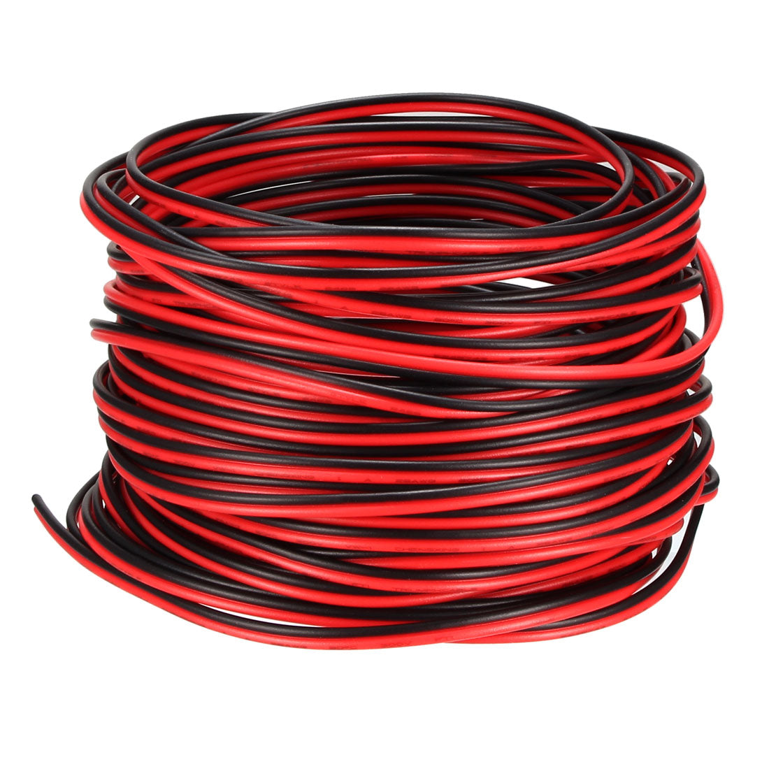 uxcell Uxcell Red Black Wire 2pin Extension Cable Cord 28 AWG Parallel Wire Tin Plated Copper 15M Length for LED Strip Light