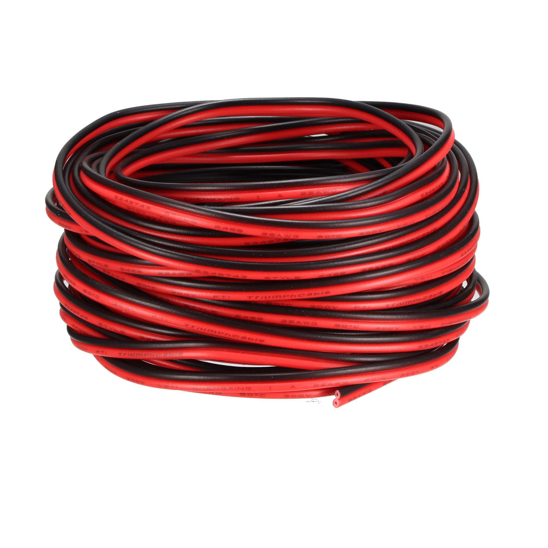 uxcell Uxcell Red Black Wire 2pin Extension Cable Cord 22 AWG Parallel Wire Tin Plated Copper 9M Length for LED Strip Light