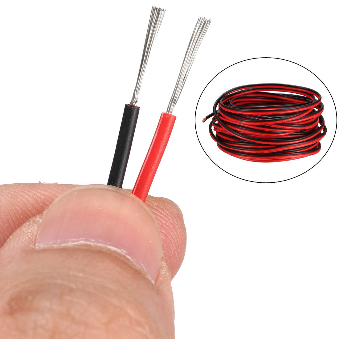 uxcell Uxcell Red Black Wire 2pin Extension Cable Cord 20 AWG Parallel Wire Tin Plated Copper 6M Length for LED Strip Light
