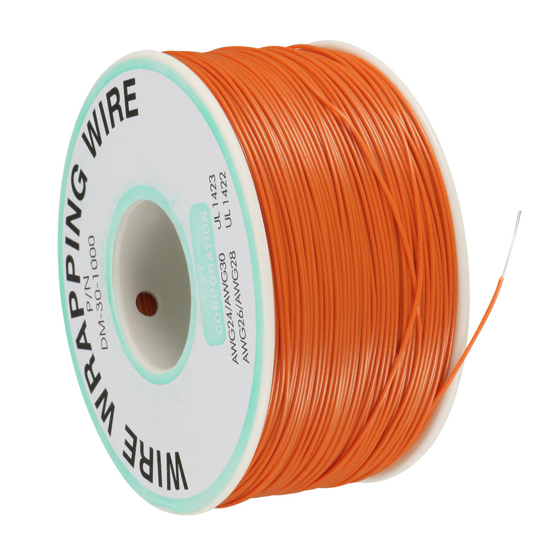 uxcell Uxcell OK Wire Tin Plated Copper Cord Wire Wrapping P/N 30 AWG 820ft Length Orange