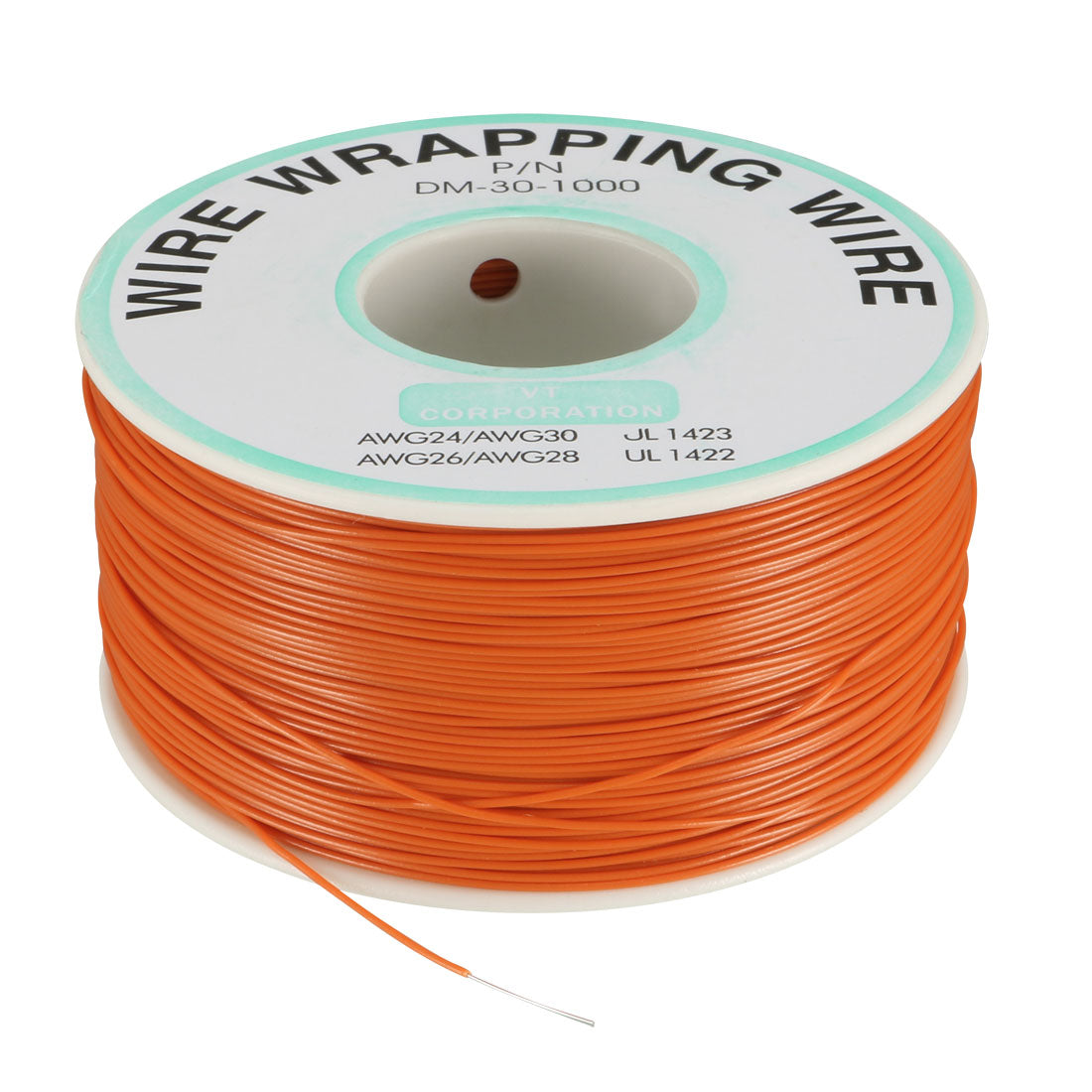 uxcell Uxcell OK Wire Tin Plated Copper Cord Wire Wrapping P/N 30 AWG 820ft Length Orange