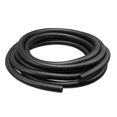 uxcell Uxcell 5.7 M 17 x 21.2 mm PP Flexible Corrugated Conduit Tube for Garden,Office Black
