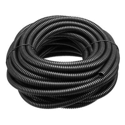uxcell Uxcell 10 M 6 x 9 mm PP Flexible Corrugated Conduit Tube for Garden,Office Black