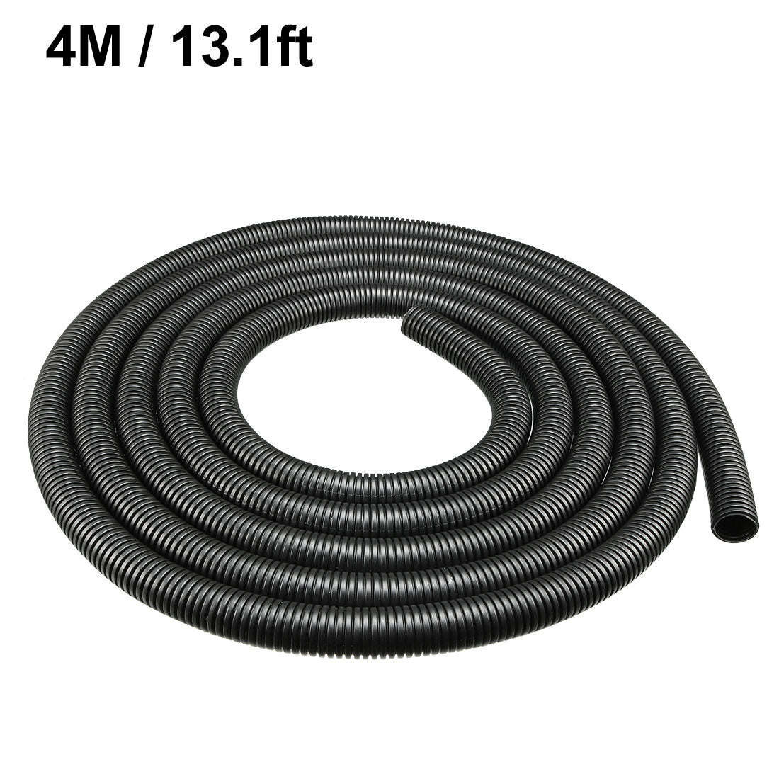 uxcell Uxcell 4 M 16 x 20 mm PP Flexible Corrugated Conduit Tube for Garden,Office Black