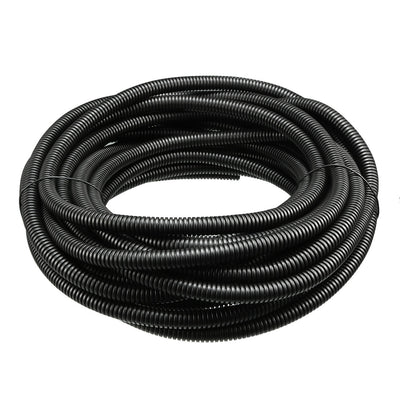 uxcell Uxcell 13 M 8.5 x 11.5 mm PP Flexible Corrugated Conduit Tube for Garden,Office Black