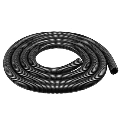 uxcell Uxcell 2.6 M 20 x 25 mm PP Flexible Corrugated Conduit Tube for Garden,Office Black
