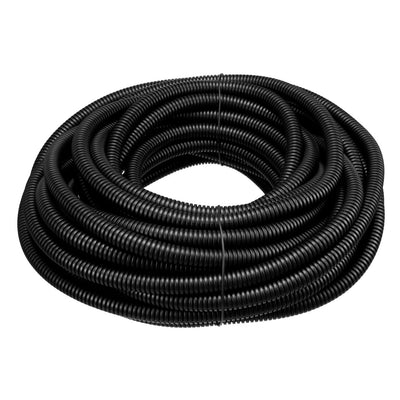 uxcell Uxcell 11 M 8.5 x 11.5 mm PP Flexible Corrugated Conduit Tube for Garden,Office Black