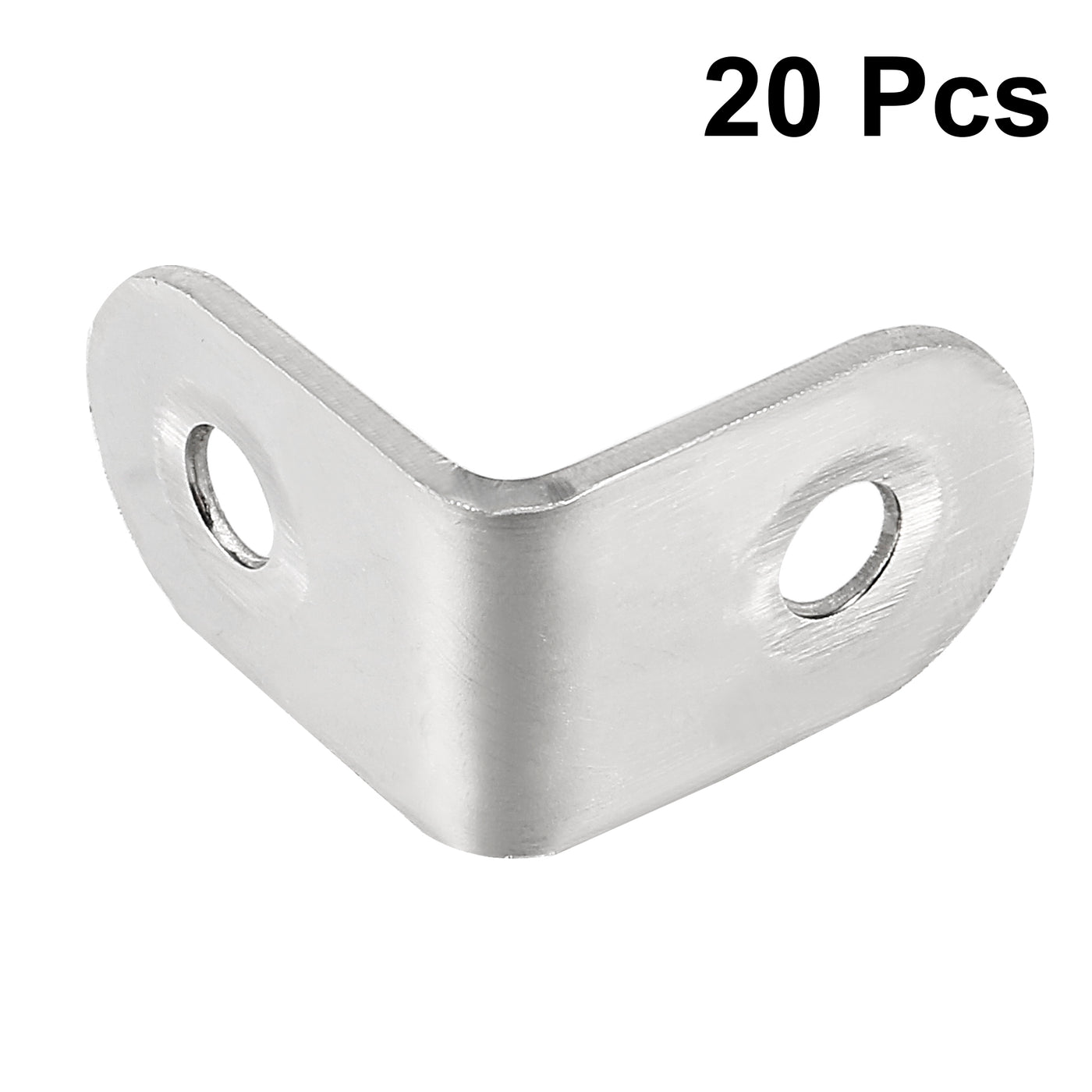 uxcell Uxcell 20pcs 25mmx25mmx16mm Stainless Steel Corner Brace Joint L Shape Right Angle Bracket Fastener