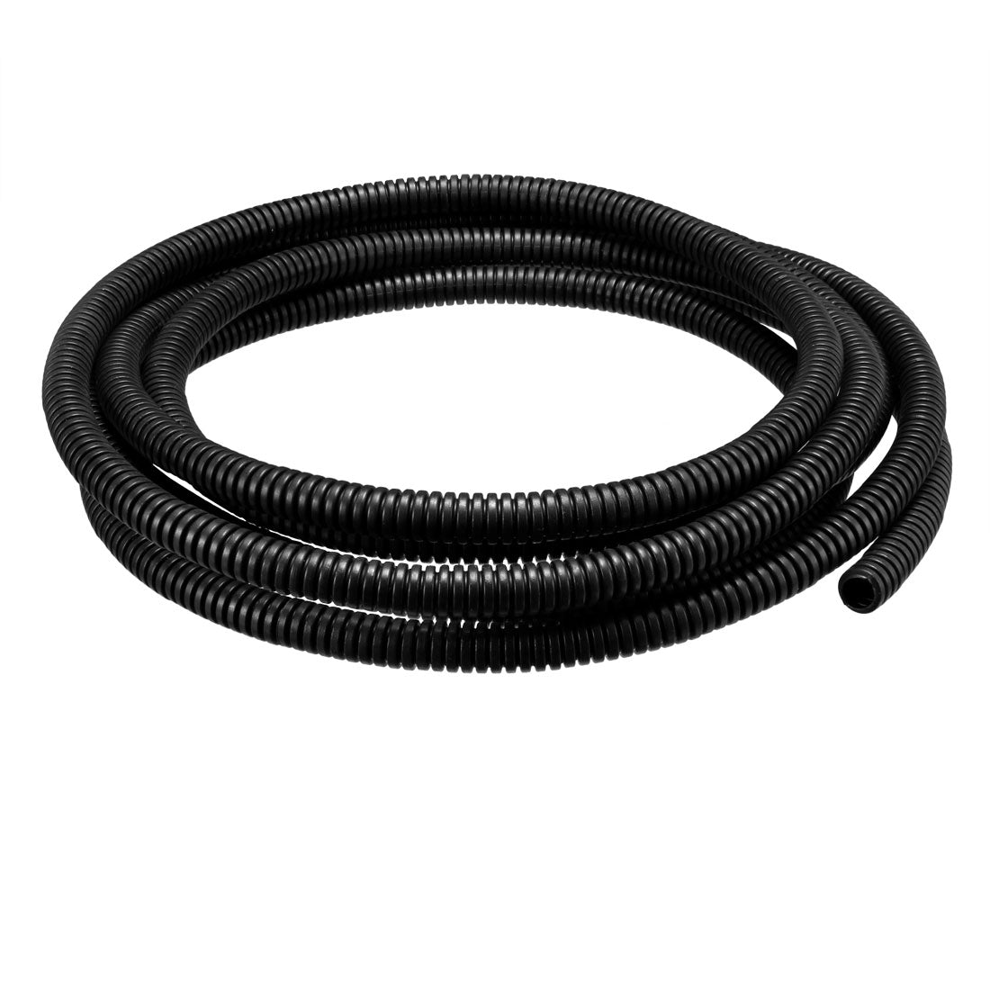 uxcell Uxcell 3 M 6.5 x 10 mm PP Flexible Corrugated Conduit Tube for Garden,Office Black