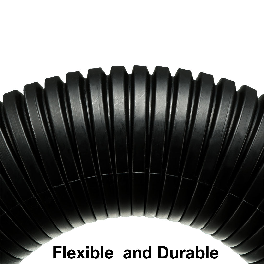 uxcell Uxcell 4 M 36 x 42.5 mm PP Flexible Corrugated Conduit Tube for Garden,Office Black