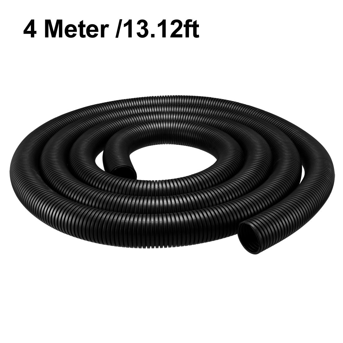 uxcell Uxcell 4 M 36 x 42.5 mm PP Flexible Corrugated Conduit Tube for Garden,Office Black