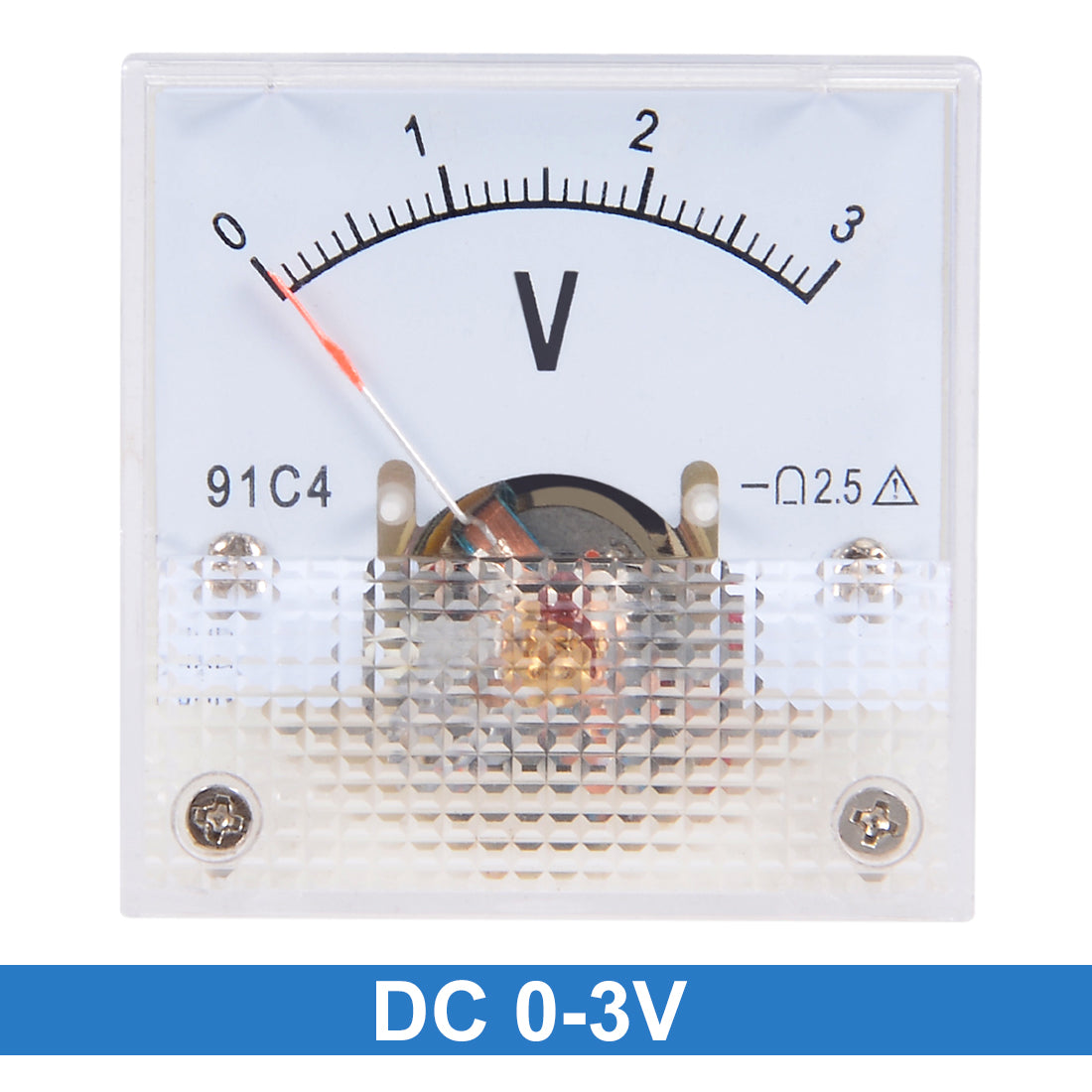 uxcell Uxcell DC 0-3V Analog Faceplate Voltage Gauge Volt Meter 91C4 2.5% Error Margin