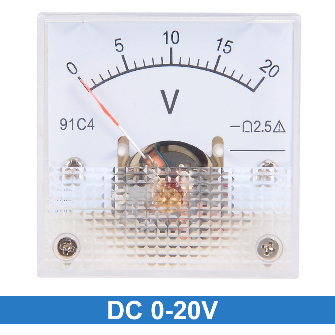 uxcell Uxcell DC 0-20V Analog Panel Voltage Gauge Volt Meter 91C4 2.5% Error Margin