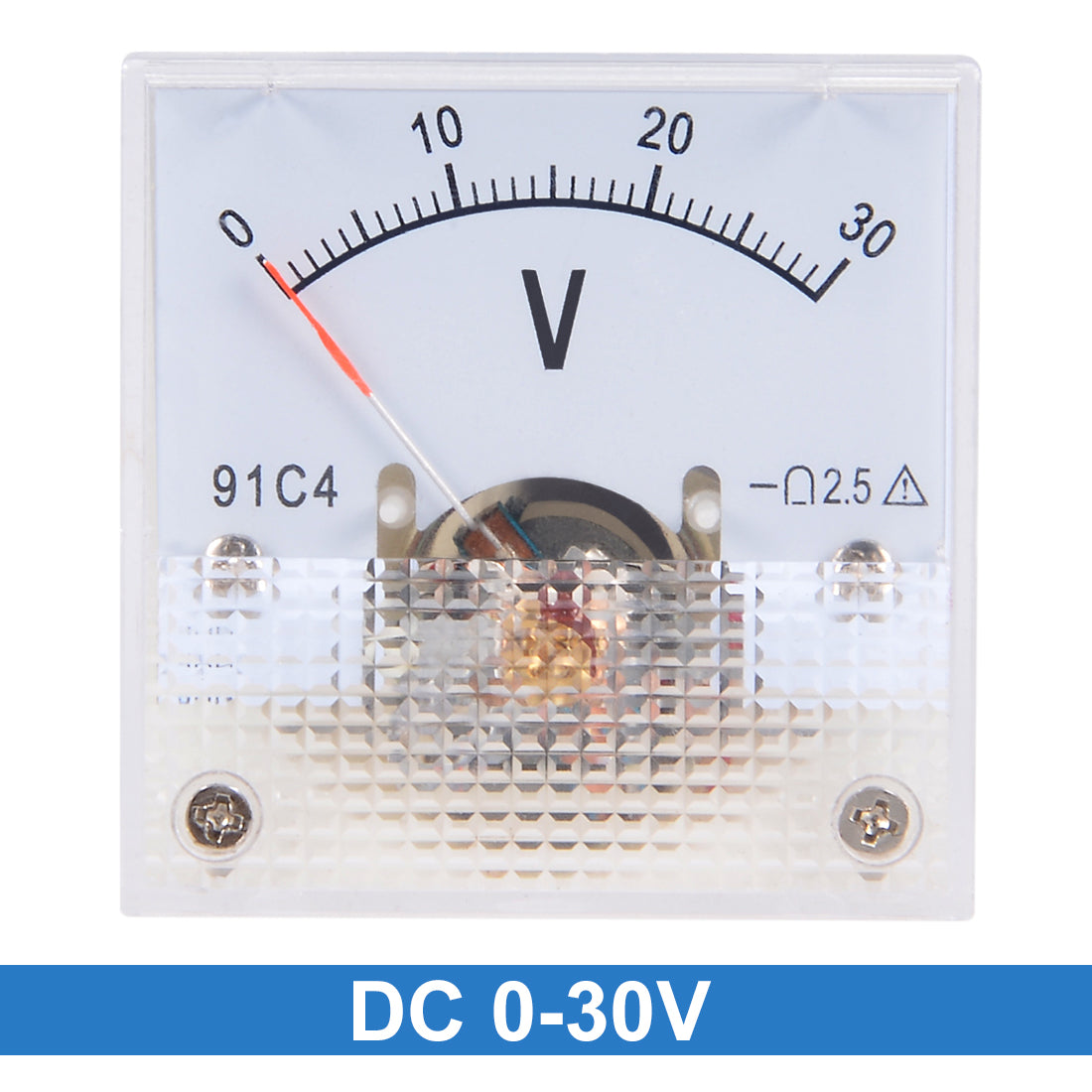 uxcell Uxcell DC 0-30V Analog Panel Voltage Gauge Volt Meter 91C4 2.5% Error