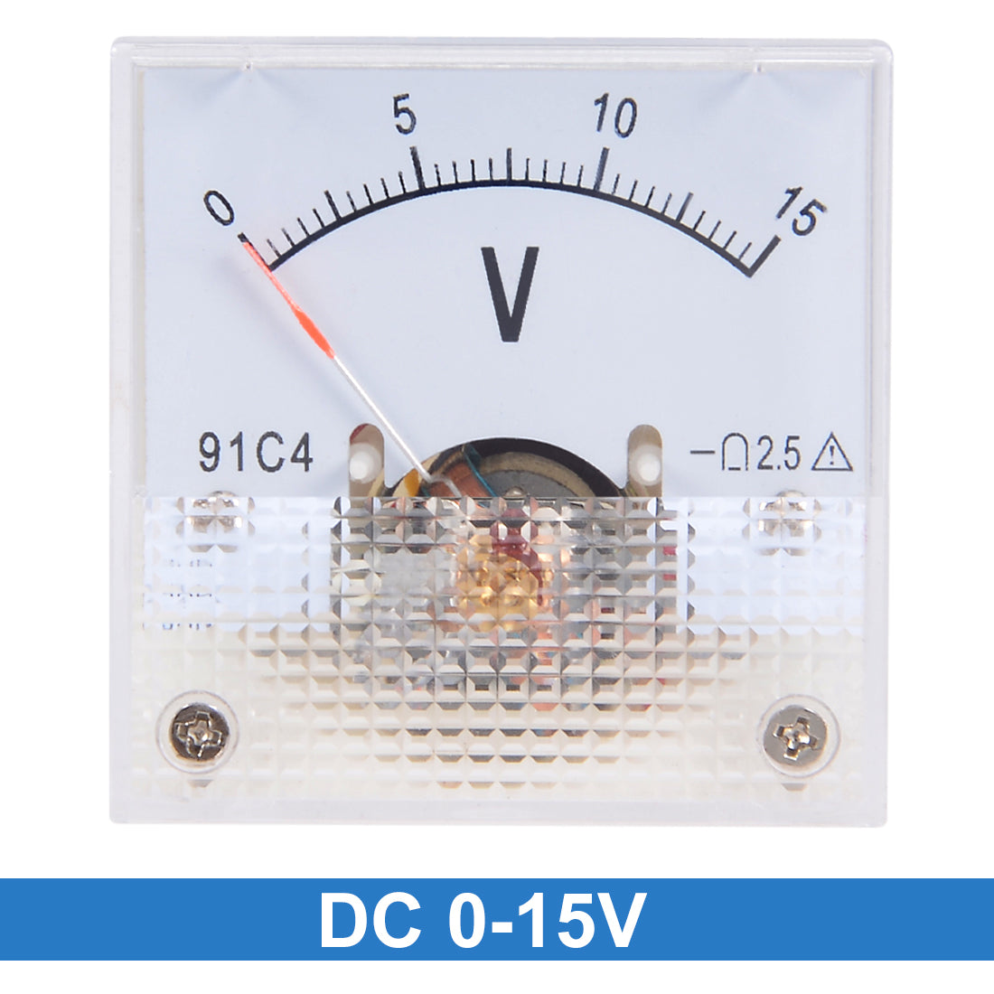 uxcell Uxcell DC 0-15V Analog Panel Voltage Gauge Volt Meter 91C4 2.5% Error