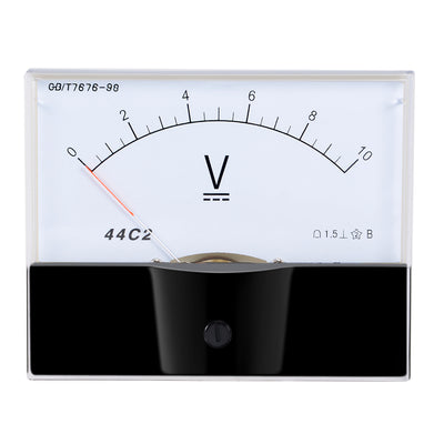 Harfington Uxcell DC 0-10V Analog Panel Voltage Gauge Volt Meter 44C2 1.5% Error
