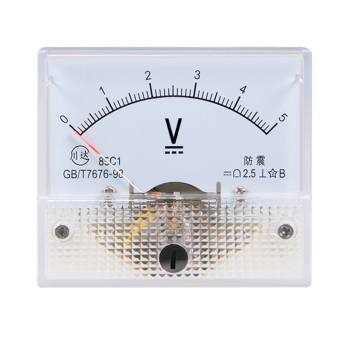 uxcell Uxcell DC 0-5V Analog Panel Voltage Gauge Volt Meter 85C1 2.5% Error