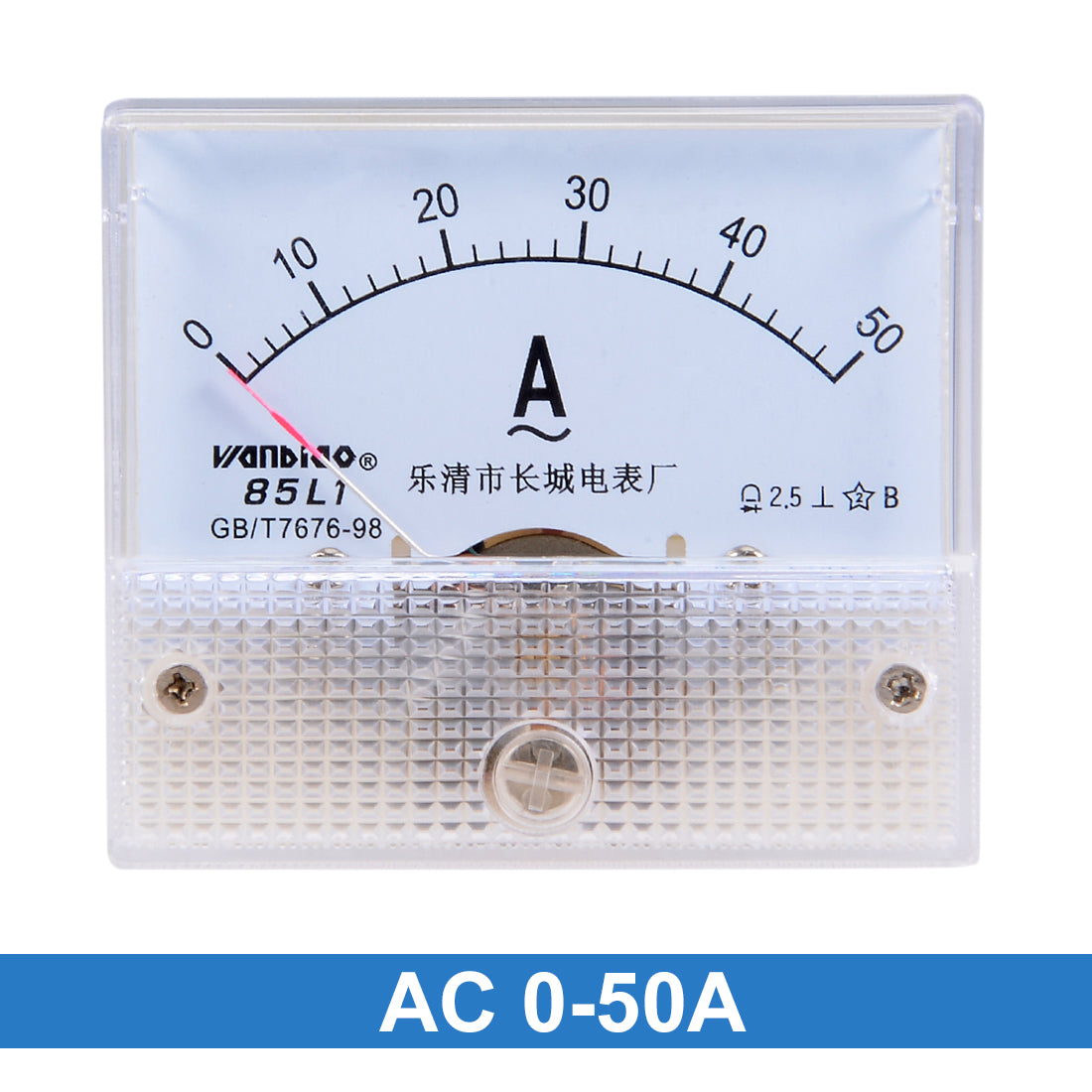 uxcell Uxcell AC 0-50A Analog Panel Ammeter Gauge Ampere Current Meter 85L1 2.5 Error Margin