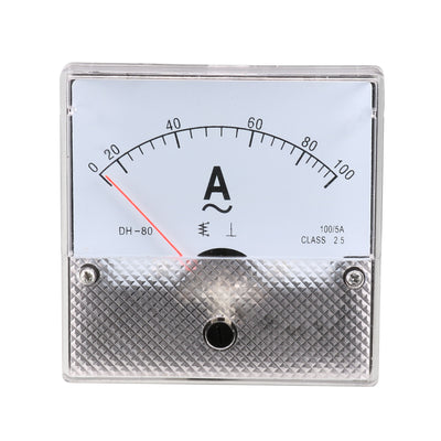 Harfington Uxcell AC 0-100A Analog Panel Ammeter Gauge Ampere Current Meter DH-80 2.5 Error Margin