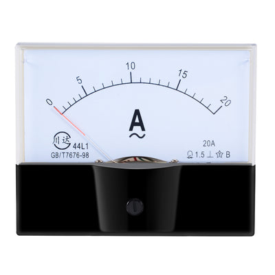 Harfington Uxcell AC 0-20A Analog Panel Ammeter Gauge Ampere Current Meter 44L1 1.5 Error Margin