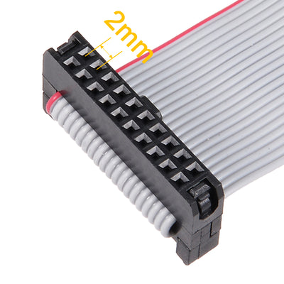 Harfington Uxcell IDC 20 Pins Connector Flat Ribbon Cable Female Connector Length 30cm 2mm Pitch,5pcs