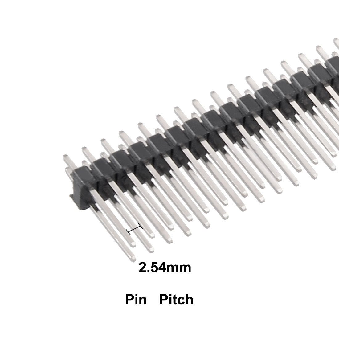 uxcell Uxcell 10Pcs 2.54mm Pitch 40Pin 20mm Length Double Row Straight Connector Pin Header Strip for Arduino Prototype Shield