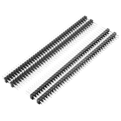 Harfington Uxcell 10Pcs 2.54mm Pitch 40Pin 17mm Length Double Row Straight Connector Pin Header Strip for Arduino Prototype Shield