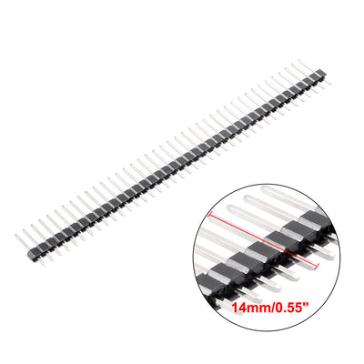 Harfington Uxcell 30Pcs 2.54mm Pitch 40-Pin 14mm Length Single Row Straight Connector Pin Header Strip for Arduino Prototype Shield
