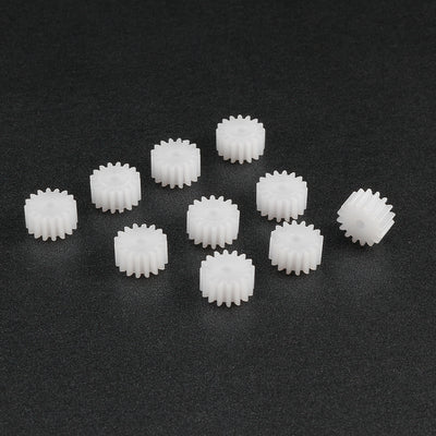 Harfington Uxcell 10Pcs 162A Plastic Gear Accessories with 16 Teeth for DIY Car Robot Motor