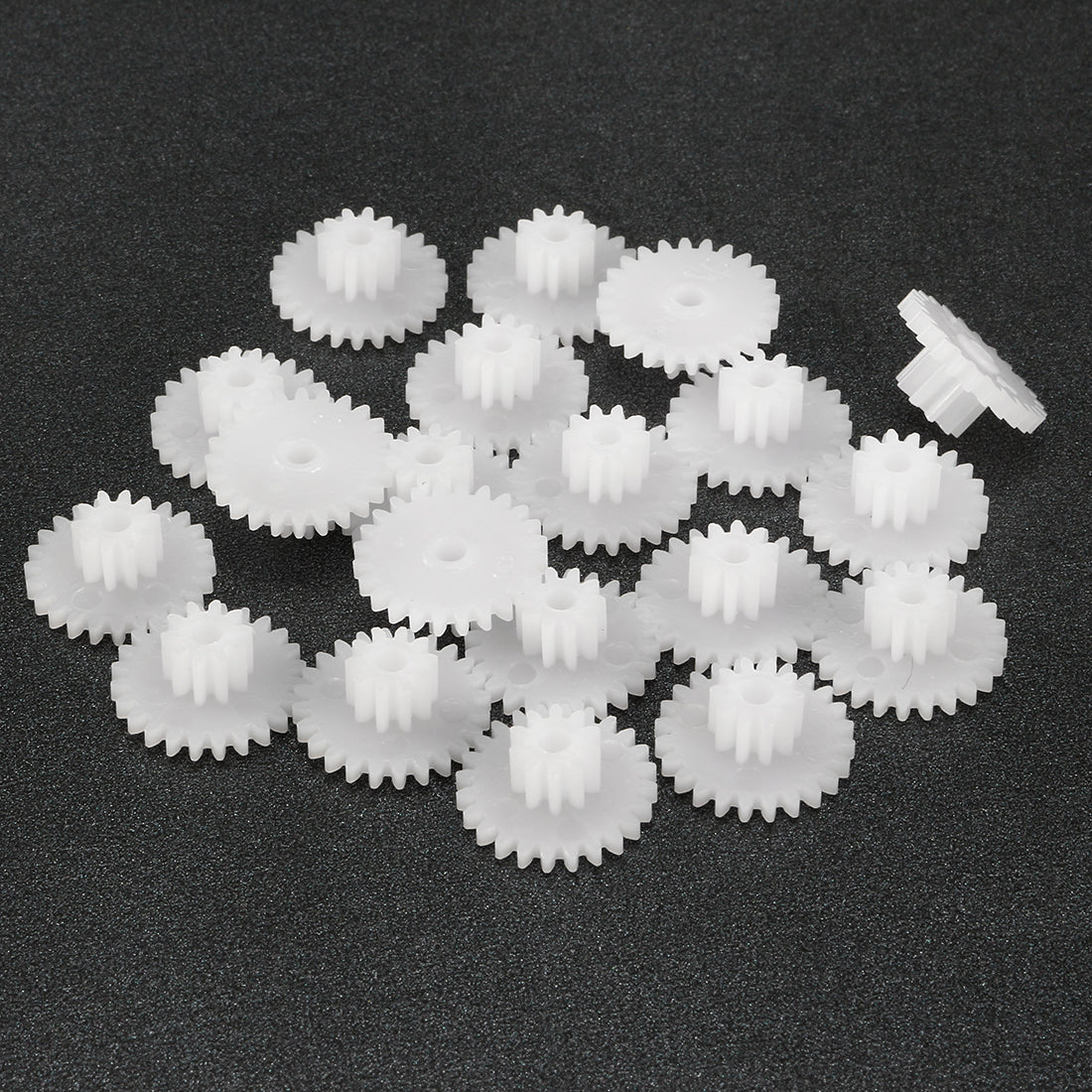 uxcell Uxcell 20Pcs 24102B Plastic Gear Accessories with 24 Teeth for DIY Car Robot Motor