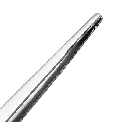 Harfington Uxcell 1 Pcs 10-Inch Stainless Steel Straight Blunt Tweezers with Serrated Tip