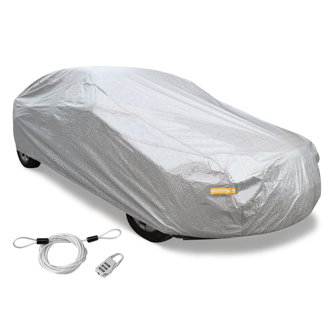uxcell Uxcell Soft Aluminum Car Cover Outdoor All Weather Rain Snow Heat Resistant