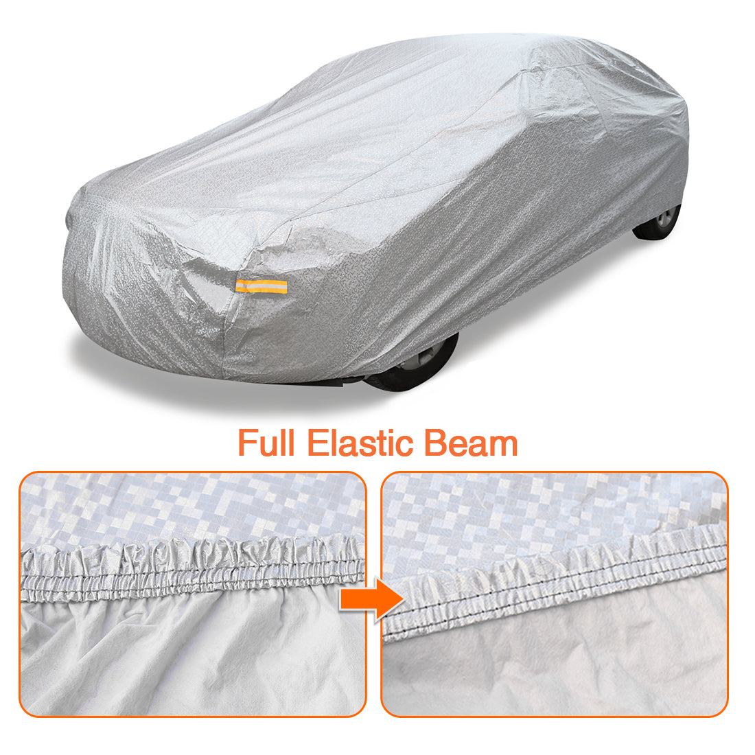 uxcell Uxcell Soft Aluminum Car Cover Outdoor All Weather Rain Snow Heat Resistant
