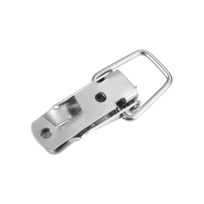 Harfington Uxcell Spring Loaded Toggle Latch Case Box Chest Trunk Latch Catches Hasps Clamps with Lock Hole 58 x 25 x 12mm Stainless Steel for Trunk Tool Case 4pcs