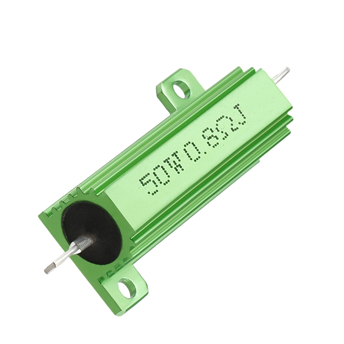uxcell Uxcell 50W 0.8 Ohm 5% Aluminum Housing Resistor Screw  Chassis Mounted Aluminum Case Wirewound Resistor Load Resistors Green 2 pcs