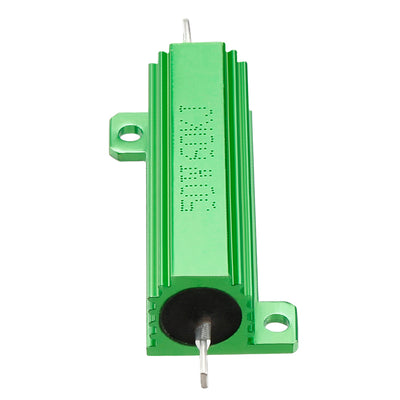 Harfington Uxcell 50W 60k Ohm 5% Aluminum Housing Resistor Screw  Chassis Mounted Aluminum Case Wirewound Resistor Load Resistors Green 2 pcs