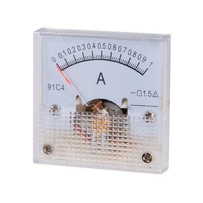 Harfington Uxcell 91C4-A Analog Current Panel Meter DC 1A Ammeter for Circuit Testing Ampere Tester Gauge 1 PCS