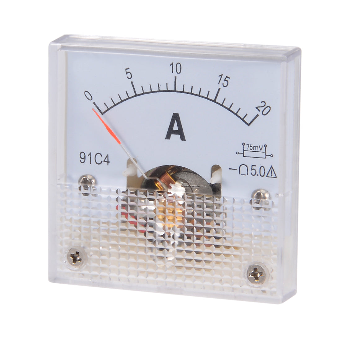 uxcell Uxcell 91C4-A Analog Current Panel Meter DC 20A Ammeter for Circuit Testing Ampere Tester Gauge 1 PCS