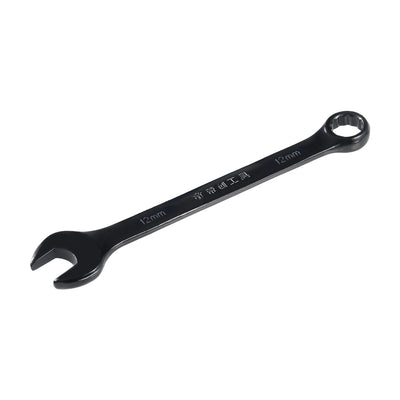 Harfington Uxcell Metric 12mm 12-Point Box Open End Combination Wrench 	Black Electrophoresis Coating, Cr-V