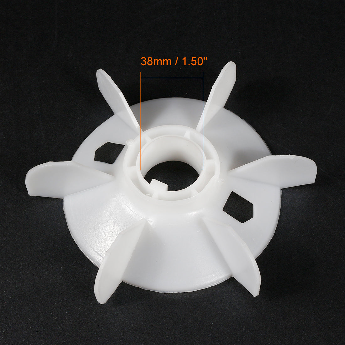 uxcell Uxcell 1Pcs 180*38mm D Shaft Replacement White Plastic 6 Impeller Motor Fan Vane