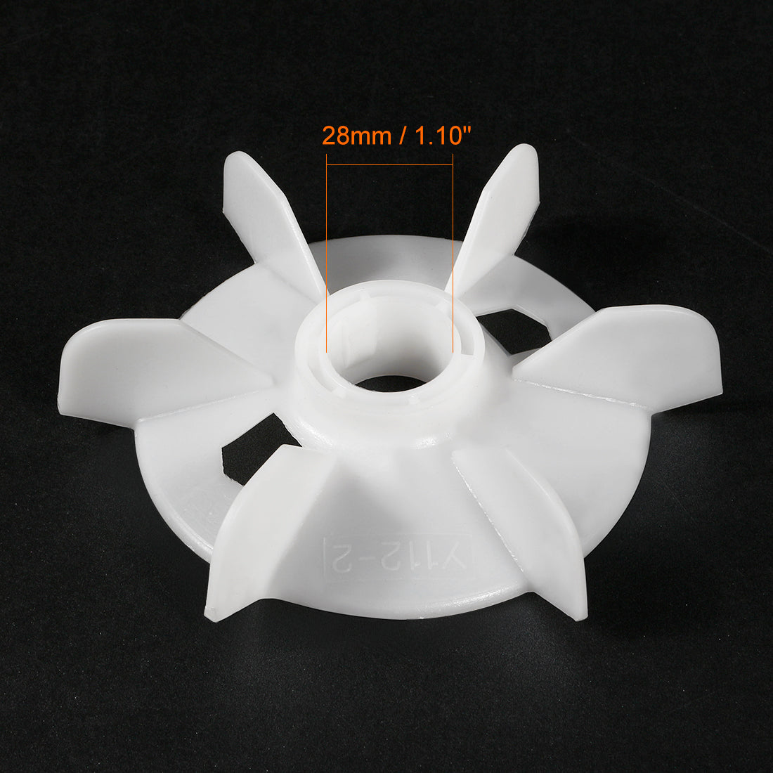 uxcell Uxcell 4Pcs 150*28mm Round Shaft Replacement White Plastic 6 Impeller Motor Fan Vane